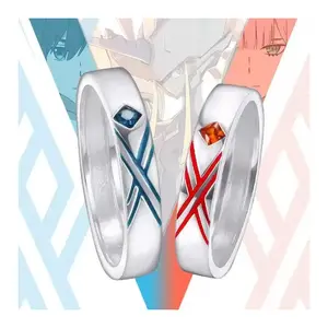 Anime HIRO ZERO TWO Cosplay Ring Adjustable Unisex Couple Lover Rings Jewelry Gift Prop Accessories