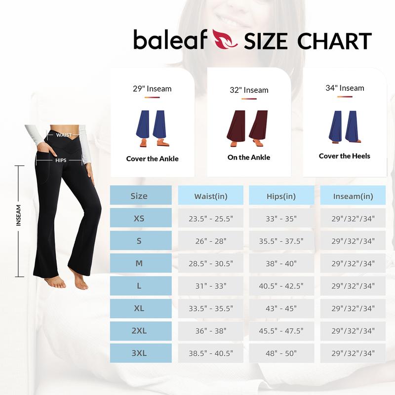 baleaf 29''/32''/34'' inseam Women Flare Leggings Crossover V-Cut Yoga Pants Flare Khakis High Waist Casual Workout Lounge Tall Bottom Pockets Petite Girls Forbidden Pants baleaf 29''/32''/34'' inseam Women Flare Leggings Crossover V-Cut Yoga Pants Flare Khakis High Waist Casual Workout Lounge Tall Bottom Pockets Petite Girls Forbidden Pants