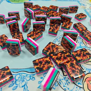 Premium Christmas Mahjong Set  160 Tiles Acrylic Wood Grain Holiday American Mahjong Gift