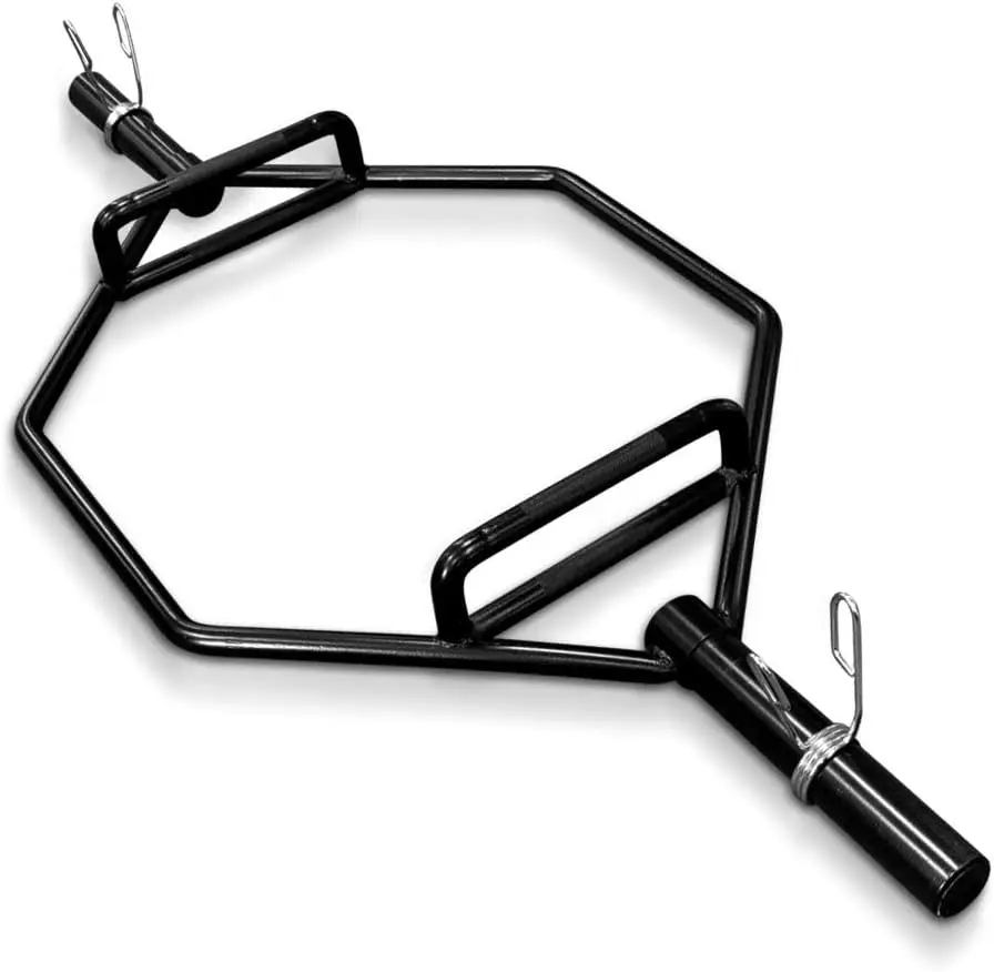SAVEYOUR Hex Bar, 56 in Length, 23.6 in Handles, Balanced Grip, 1000 lbs Capacity, Durable Stainless Steel, for Deadlifts & Shrugs, Strength Training Accessory, Fitness Weight Training Equipment, Hex Barbell Bars, Multi-Muscle Group Bars