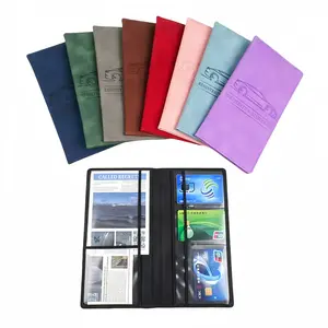 Car Registration and Insurance Holder, Magnetic PU Leather Document Organizer, Multi-Functional Car Storage Bag for Daily Use