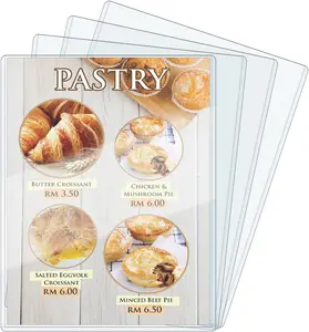 Rigid Print Protectors,  4 Pack 8.5 x 11'' Plastic Rigid Paper Page Protectors, Clear Page Sheet Protectors, Hard Paper Page Sleeves for Document, Paper, Picture, Photo