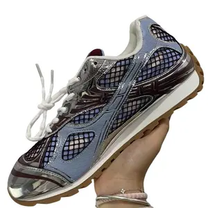 luxury Lace Up designer Flat Shoes men's and women's orbit Round Toe design Causal trainers trendy Runway Shoes