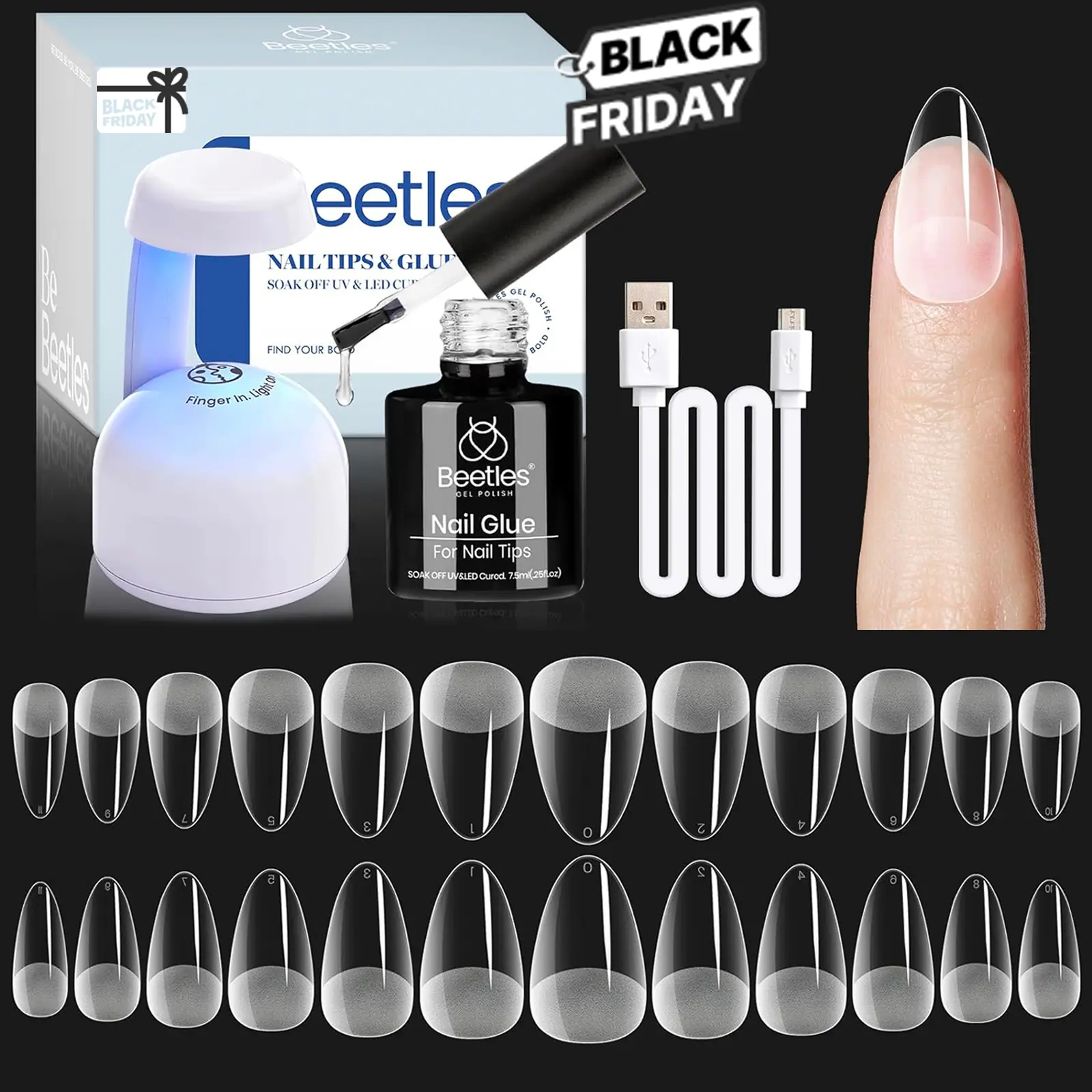 Short Almond【Half Matte】 12 Sizes 504Pcs