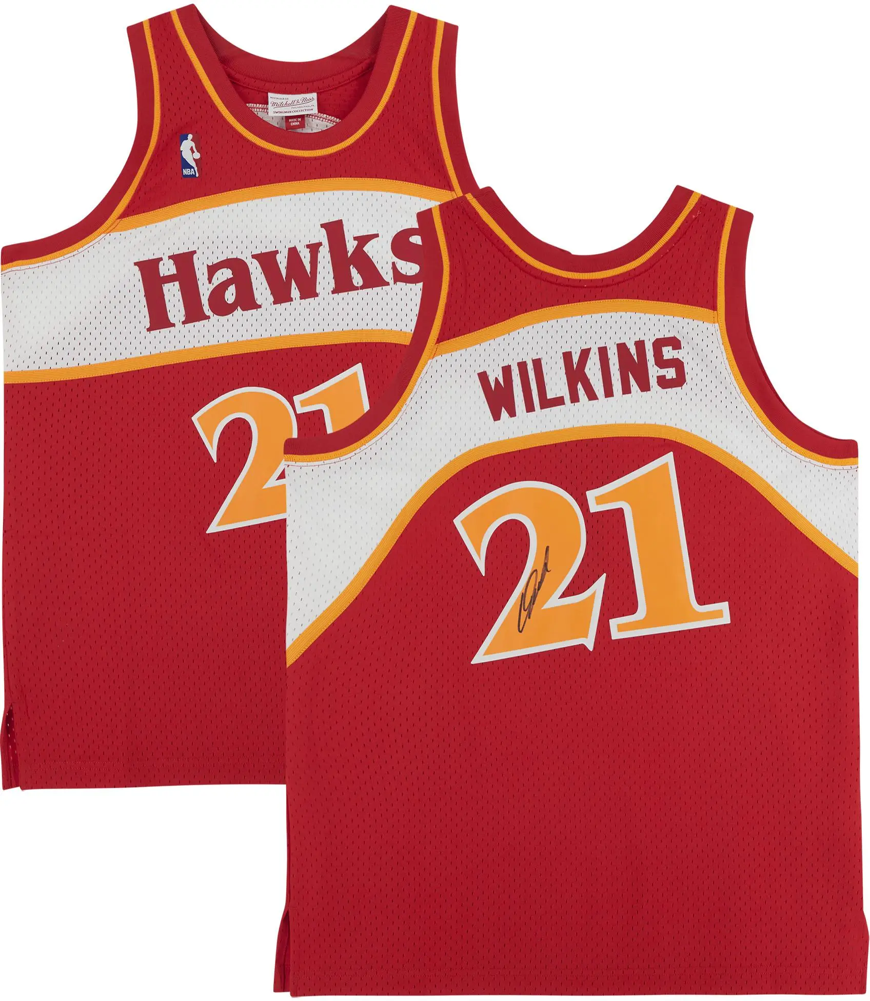 Dominique Wilkins Atlanta Hawks Autographed Mitchell & Ness 1986 Red Replica Jersey - Fanatics Authentic Certified