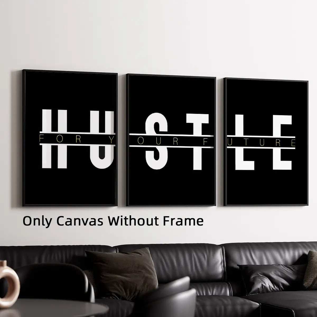 3Pcs/Set Optional Frame Modern Motivational Quotes Canvas Posters, Graphic Prints, Letter Pattern Printed, Inspirational, Artistic Office Wall Art, Unframed Wall Art, Home Wall Art, Aesthetic Room Decor, Bedroom Decor