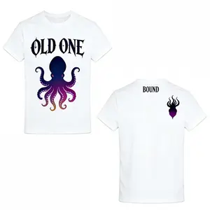 Couple Basic Cotton Tees，Double Sided Print Casual Lightweight Tops