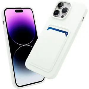 iPhone 12 13 14 15 Pro Max Case with Card Holder Slim Fit Durable Protective Card Slot Phone Case for Apple iPhone 14 15 Pro Max Plus