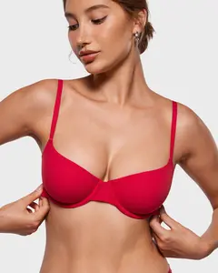 INLYRIC Women's Inbarely Plus Balconette Bra - Demi Unlined No Padding Underwire Comfort Natural Support Everyday Bras