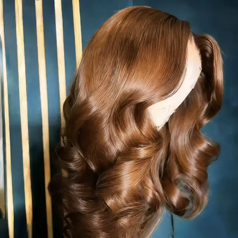 Premium Human Hair Body Wave Chocolate Brown HD Lace Front Wig - Brazilian Hair, Pre-Plucked, Silky Bounce, Natural Look, for Party Wear, Daily Use, Wigs Human Hair, Chocolate Brown Wig