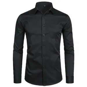 ZEROYAA Men's Long Sleeve Dress Shirt Solid Slim Fit Casual Business Formal Button Up Shirts with Pocket Korean Menswear summer outfits men