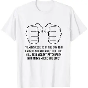 Always Code As If The Guy Programming Coder Computer Nerd T-Shirt