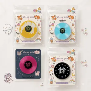 Vinyl Record Phone Grip Kawaii Cute PopSocket Holder Aesthetic Music Lover Stand 4 Colors iPhone Y2K Teen Girls Gift