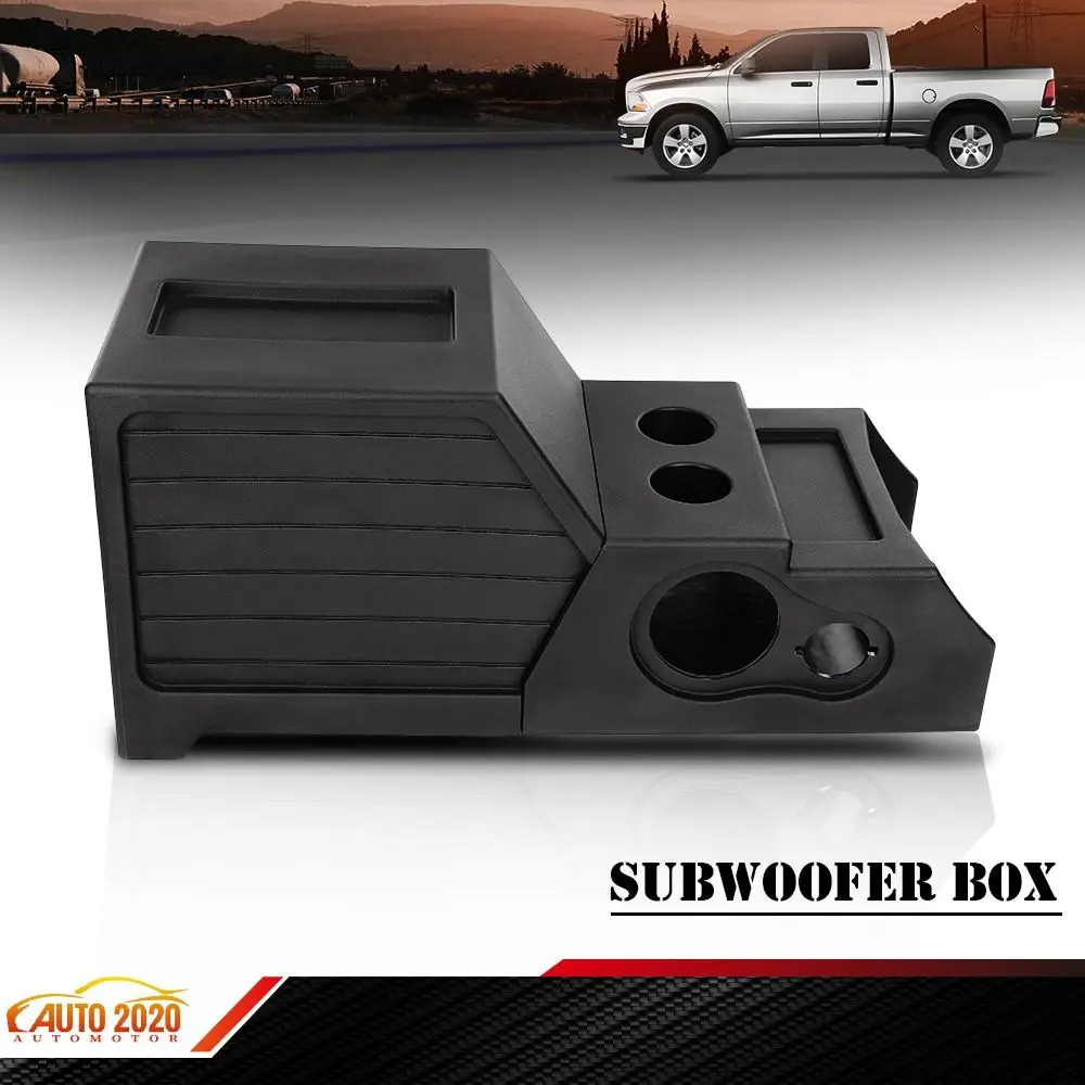 Pre-Cut Fit Center Console Subwoofer Box with 6.5" Speaker for 09-12 Model Dodge Ram, Car Interior Stowing & Tidying Accessory