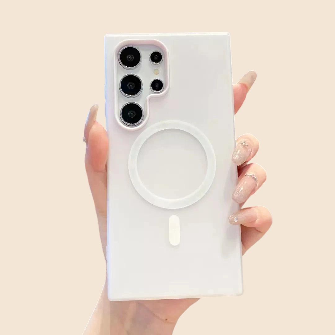 Phone Case For Samsung For Galaxy S26 S25 S24 S23 S22 Ultra Plus Fe Edge + 4G 5G New Jelly And PC 2-in-1 Candy-colored Translucent Anti-fall Mobile Phone Case Can Be Split Into Two For Use, Featuring Magnetic Wireless Charging