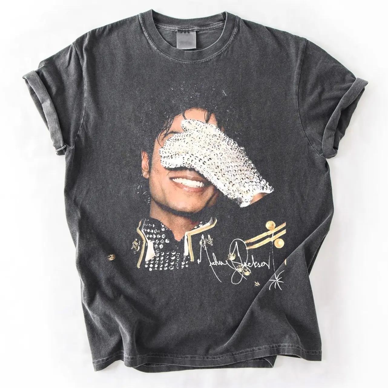 Comfort Colors Graphic MJ Signature Michael Glove Graphic T-Shirt Vintage 90s Tee Music legend Menswear Streetwear ACO