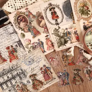 JAIIMAN 18sheets(70+stickers) Art Paper and PET Vintage Victoria Landscape Self-adhesive Scrapbook Sticker Pack, Arts Crafts Decals, for Card Decoration, Scrapbooking Supplies, Collecting and Gifting, Craft Enthusiasts, Junk Journals, Planner Accessories