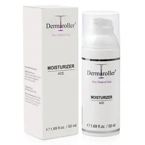 Dermaroller New Natural Line Moisturizing ACE Cream - Hyaluronic Acid, Almond, Safflower, Jojoba Oil, Vitamins A, C, E - Restore Skin's Balance, Smooth Out Wrinkles, & Reduce Signs of Aging - 1.7 oz (10177969) Moisturizer Radiant
