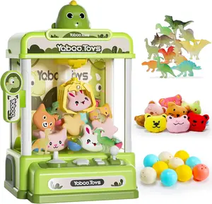 Cute Dinosaur Design Grabber Machine, 1 SetUSB & Battery Powered Mini Candy VendingGrabber Machine with MiniDolls & Mini Eggs, Toys for Boys Girls,Birthday Toy Gifts for Kids Winter Gift