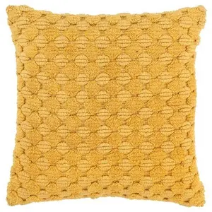 20"x20" Oversize Solid Textured Square Throw Pillow Cover Yellow - Rizzy Home
