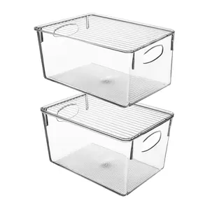 Sorbus 2 Pack Clear Storage Bins with Lids