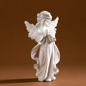 Guardian Angel Resin Garden Statue, Angel Figurine, Prayer Angel Sculpture, Indoor Outdoor Decor, Perfect Gift for Christmas and Valentine's Day