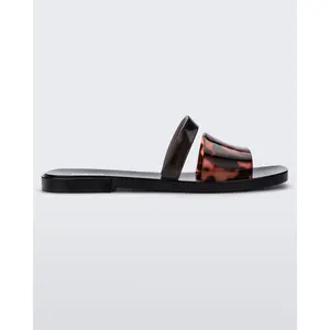 Melissa Women's Flat Slide Sandals, 2-Tone Square-Toed Ivy Style