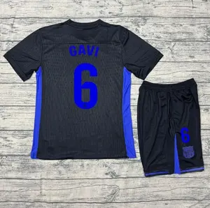 Barcelona Football Club Kit - Black Edition 25/26 High-quality Fabric Soccer Jerseys Set with All Official Logos for Professional Matches