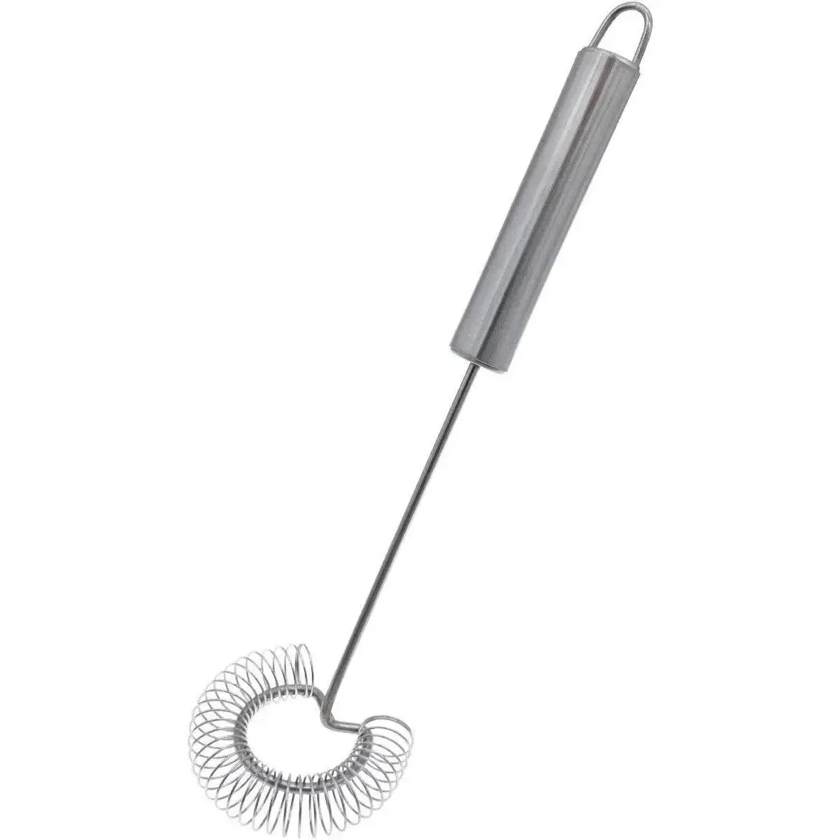 High-Polish Stainless Steel Long-Handle Helical Coil Whisk - Rust-Resistant, Dishwasher-Safe Kitchen Baking Utensil with Outer Spiral for Efficient Mixing, Egg Beating, Egg Frothing