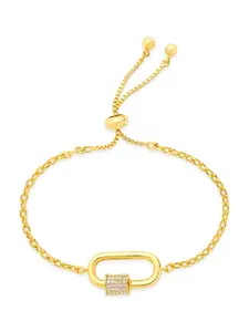 CZ Carabiner Bolo Bracelet