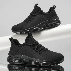 Men's Trendy Thick-Sole Fashion Sneakers - Lightweight Running Shoes with Transparent Air Sole for Outdoor Activities & Everyday Use, Lightweight Running Sneakers, Thick Sole Sneakers