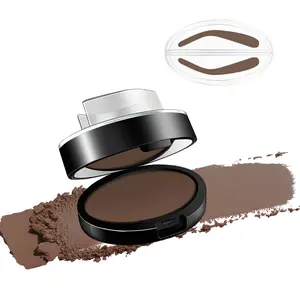Easy Stamp & Fill Brow Kit, Waterproof & All-Day Wear, Natural Looking Brows in 1 Step, Smudge-Proof Stamp Powder Set