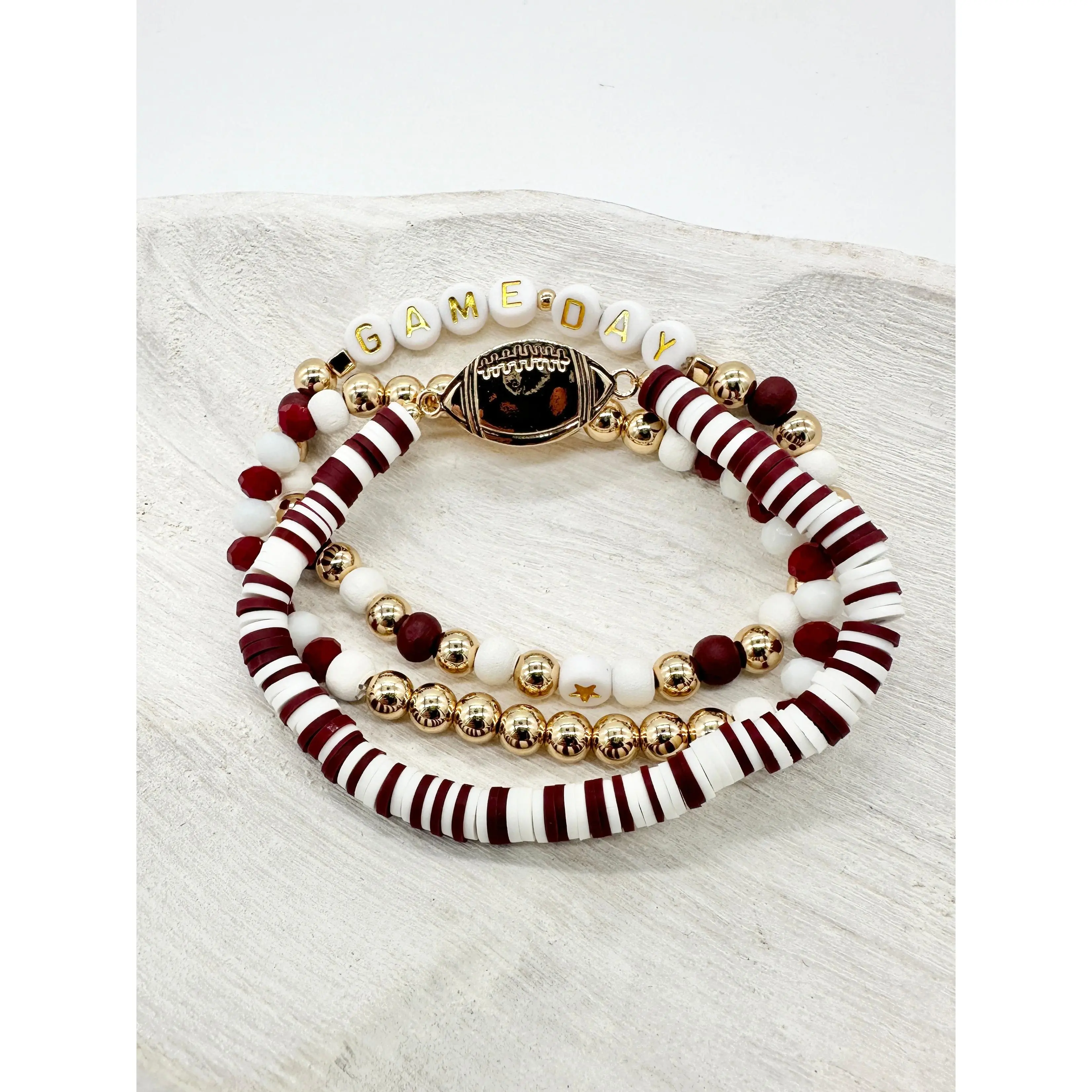 Game Day Maroon Bracelet Set