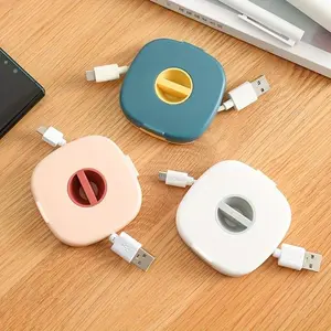 Portable Cable Winder, Retractable Cable Holder For Wrapping Earbuds USB Phone Mouse Cords Earphone Wire Charger