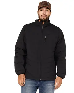 Brothers And Sons Men's Performance Lightweight Puffer Packable Jacket - Basfa22o17-Black