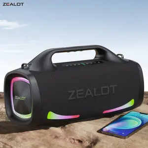 Zealot S79 100w Wireless Speaker, waterproof outdoor Bluetooth speaker,Dsp Technology, RGB Dream Lights, Portable Outdoor Subwoofer, Dual Pairing, 24000mah Battery, 48h Playtime.fast-charging power bank.for Home,Outdoor,Camping,Gym,Gift.Portable Speakers