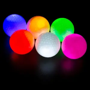Glow in The Dark Balls 6-Pack LED Light Up Golf Balls Set - Fun Night Golf Gift for Men