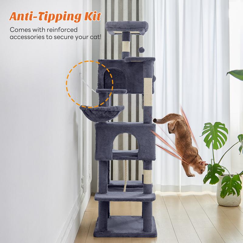 【New Size】 Cat Climbing Shelf, Post Cascading Cat Climbing Shelf, Indoor Playhouse, Cozy Nest, Durable, Space-Saving Design, Gift for Pet Owners