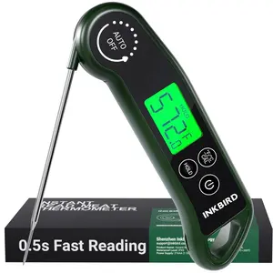 0.5 Seconds Instant Read Meat Thermometer for Cooking RHT-11K, ±0.5℉ Accuracy Digital Food Thermometer with 1.42inch Large Screen, Waterproof Kitchen Thermometer for Candy, Grill, BBQ, Brewing