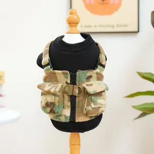 Sparta Camo Pet Dog Jacket Camouflage Pattern Fall Winter Thick Warm Coat for Teddy Bichon Pomeranian Chihuahua Small Dogs