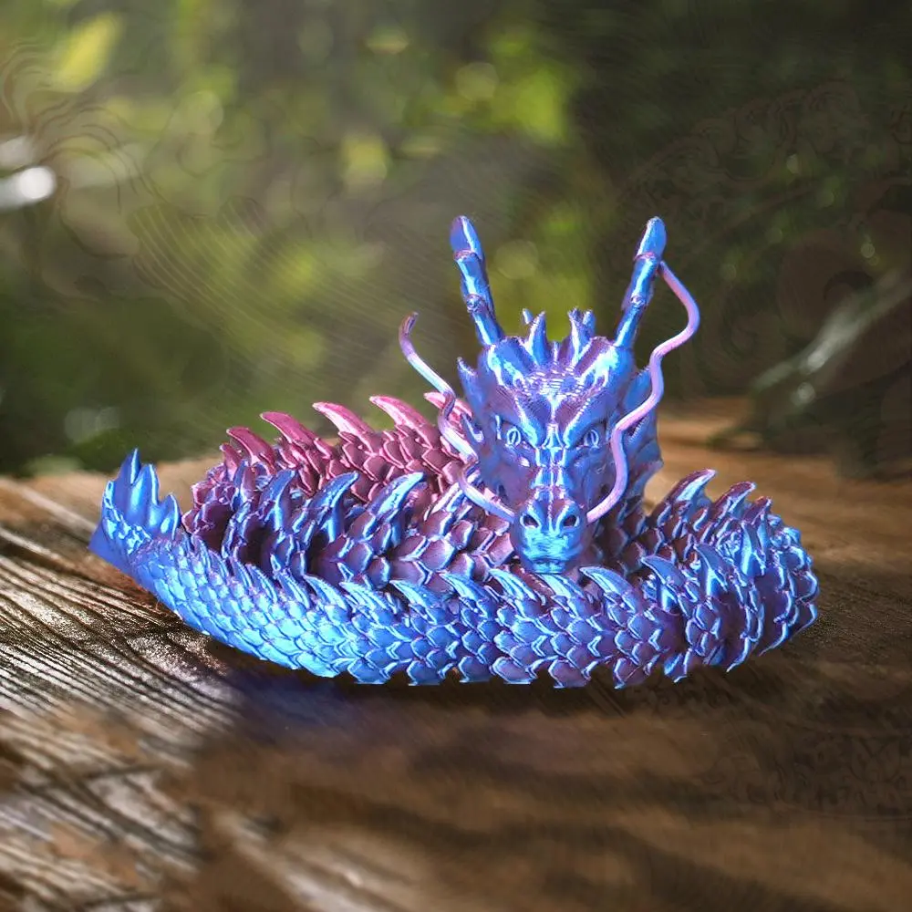 3D Printed Chinese Dragon,Dragon Statue,Home Office Decor,Fidget Toys for Autism/ADHD,3D Printed Gift Toy,Fidget Toys, Executive Desk Animal Toys