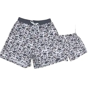 Adult Men Summer Swim Trunks Beach Wear Men Swim Shorts Grey Camo Bottom Bathing Shorts
