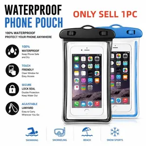 Waterproof Phone Pouch, Ipx8 Universal Dry Bag for iPhone & Android, Floating Clear Phone Case for Swimming, Beach & Water Sports