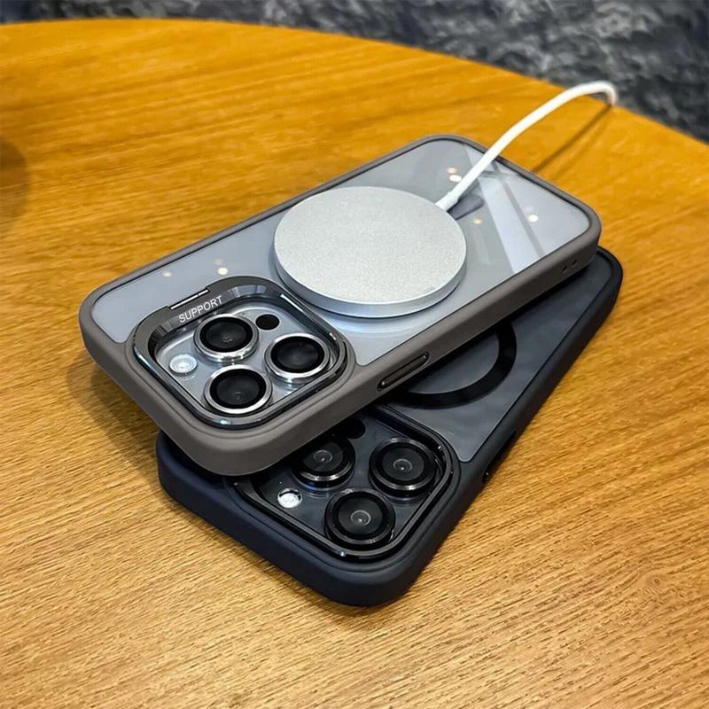 PICRYU For Apple iPhone 17 16 15 14 13 12 Max Plus Pro Magnetic Mobile Phone Case with MagSafe Camera Ring Holder, Military-Grade Protection, Anti-Fall, Non-Yellowing, Wireless Casing Protector Cover