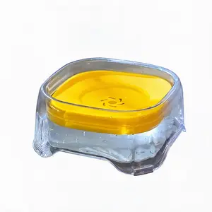 Anti Spill Dog Water Bowl, 2L Large CapacityFloating Pet Bowl, No Wet Mouth Slow Feeder,Non-Slip Splash-Proof Water Dispenser forDogs and Cats