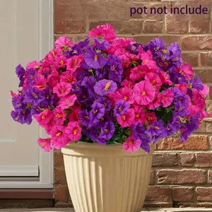 Artificial Flower (16pcs/set), Faux Flower, Decorative Flower for Home Garden, Porch, Window Box, Flower Design, Garden Decorations, Decoration Items, Flower Arrangement, Plants Decor, Ornaments
