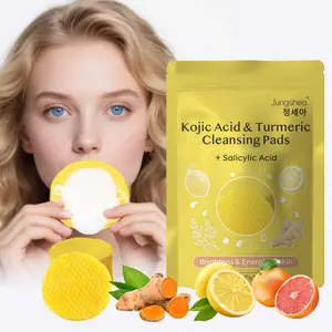 Kojic Turmeric Pads Dark Spot Corrector Gentle Exfoliating Cleanser for Glowing Face Body Skin 60ct