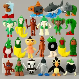 24-Piece Italian Brainrot Action Figure Set, Cartoon Character Statues, Perfect for Halloween Christmas Easter Indoor Outdoor Decoration
