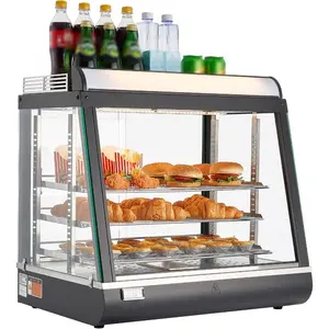 VEVOR 3 - Tier Commercial Food Warmer Display, 800W Food Display Warmer with LED Light, Adjustable Shelf and Stainless Steel Frame, 86185 Air Heating, 34L for Hamburger, Pizza, Bread, Fried ChickenVEVOR Super Brand Day