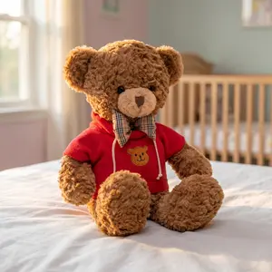 Aesthetic Cozy Vibe: Stylish Dressed Teddy Bear Plush | Cute Soft Stuffed Animal Plushie Toy | Perfect Birthday Gift for Girls & Kids